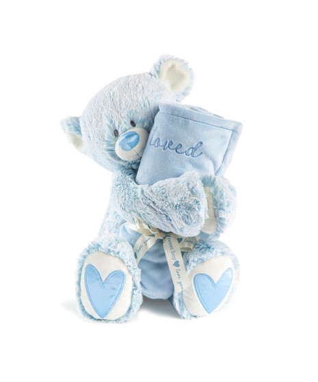 Teddy and  Blanket set- Blue