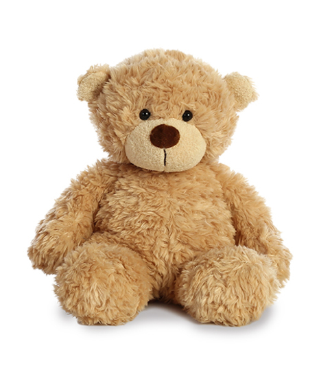 stuffed bear in light tan