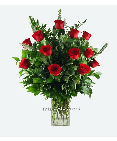 Funeral Heart Red Roses Trias Flowers Miami Florida