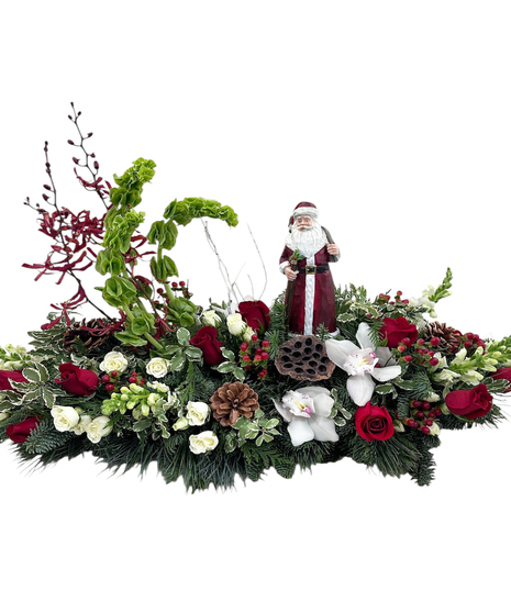Elegant Santa  Centerpiece