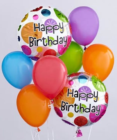 Birthday or New Baby Balloon Bouquet Basket 