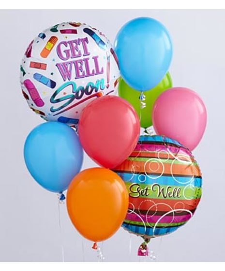 Birthday or New Baby Balloon Bouquet Basket 
