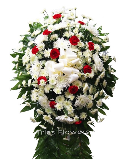 White Funeral Spray Arrangement