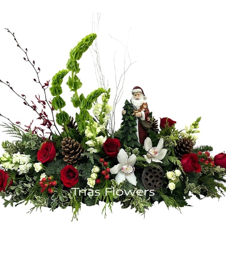 Elegant Santa  Centerpiece