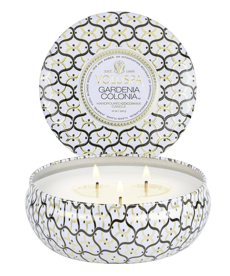 Voluspa Candles - 3 Wick Candle Tin Gardenia Colonia